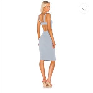 Revolve Superdown Taylor Open Back Dress in Slate